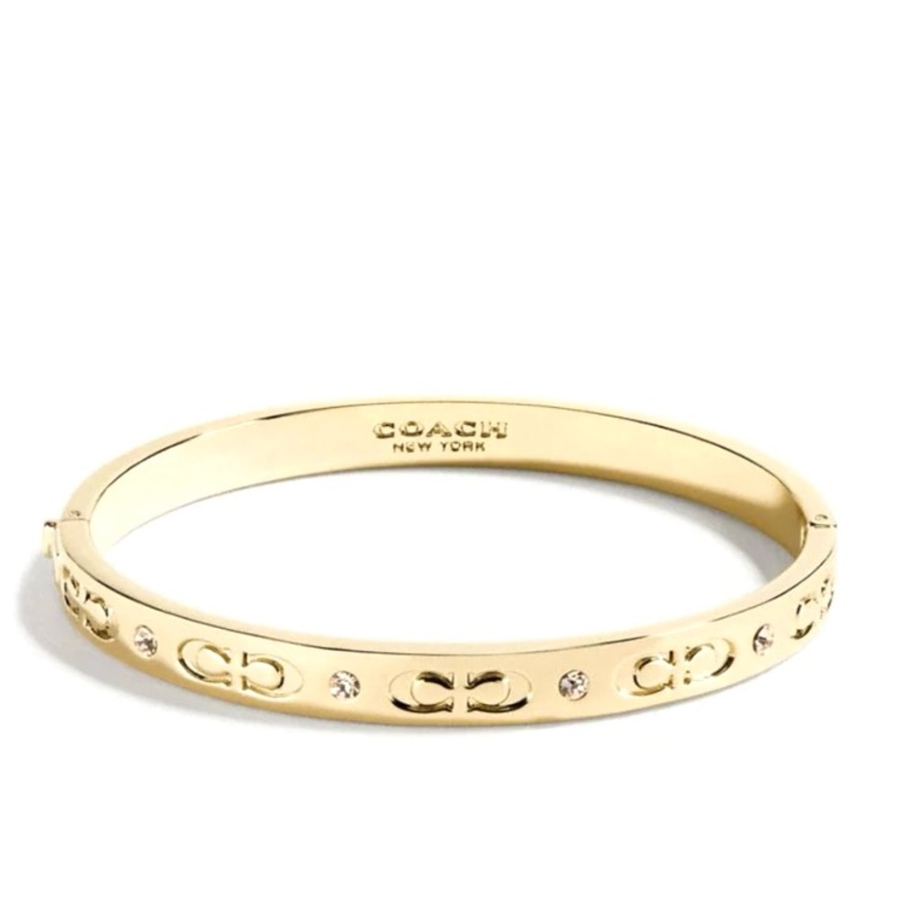 $88 Coach Kissing C Bracelet Gold